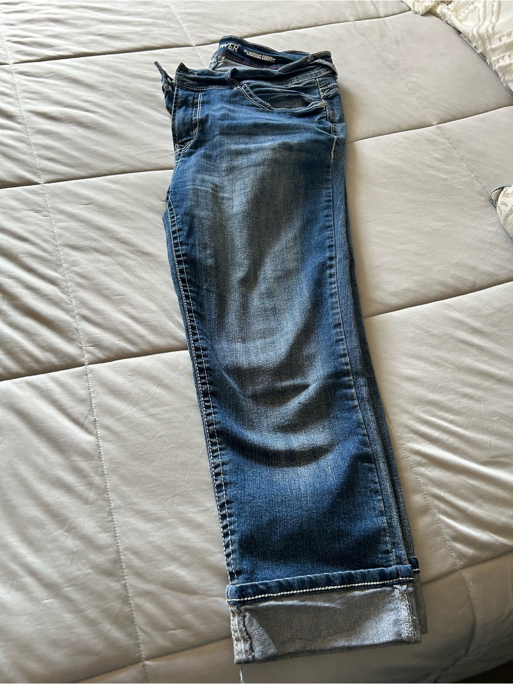 Wallflower Dark Blue Cropped Ankle Jeans